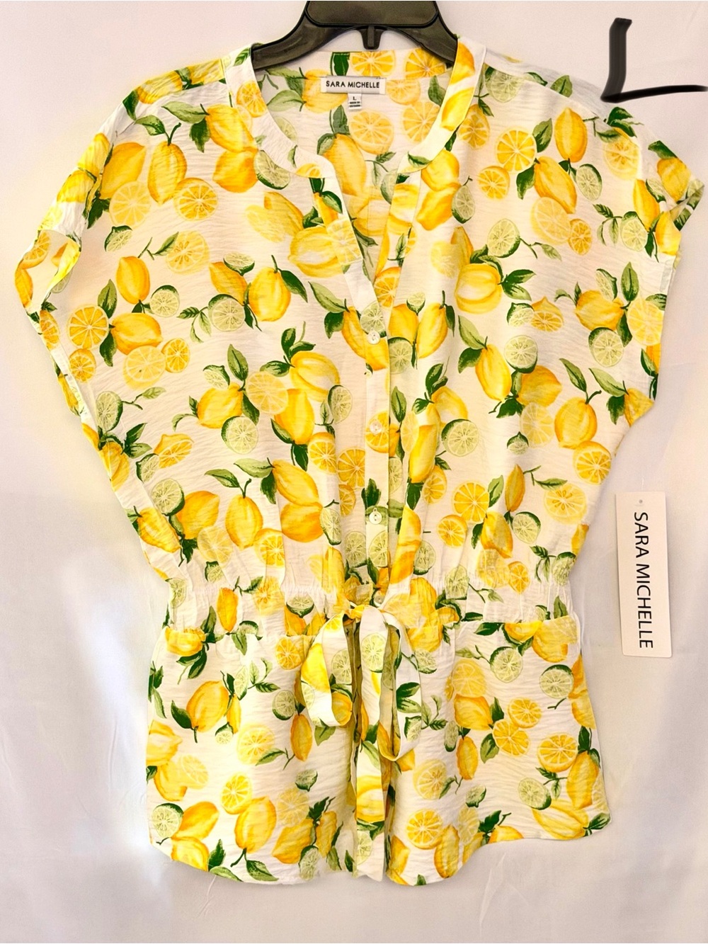 Sara Michelle White Lemon Print
